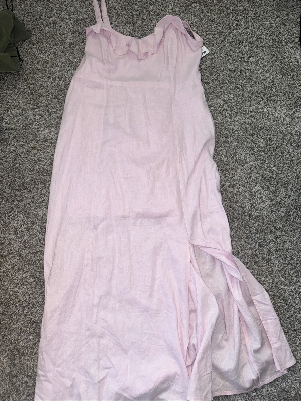Old Navy Light Pink Ruffle-Trim Spaghetti Strap Dress